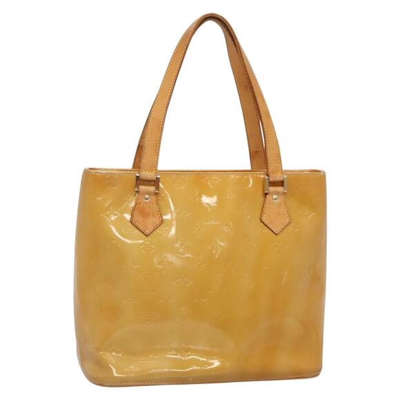 LOUIS VUITTON Monogram Vernis Houston Hand Bag Beige M91004 - Picture 1 of 16